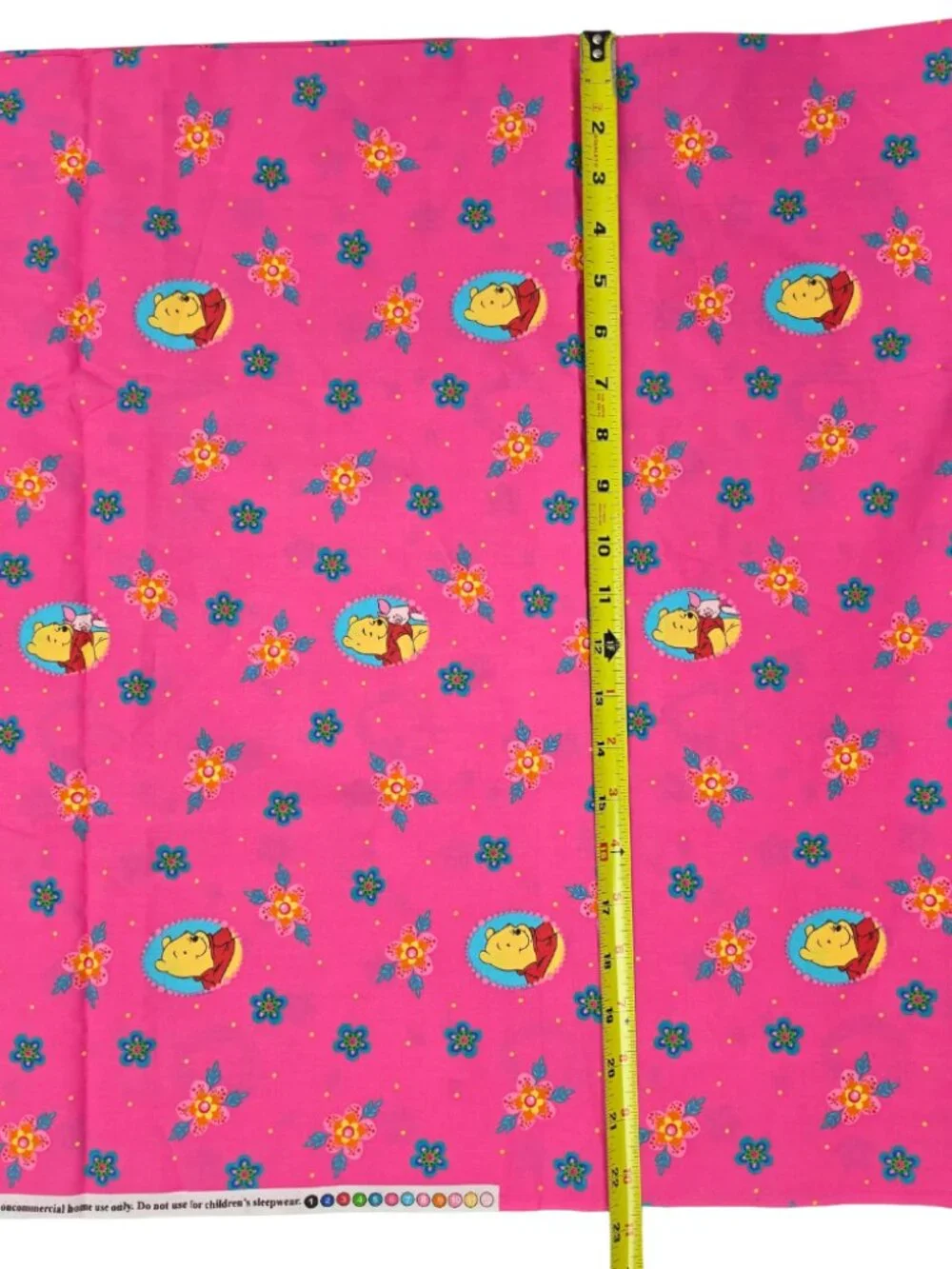 Springs Industries Disney 2 Yards Winnie the Pooh & Piglet Pink Cotton Fabric